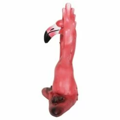 15.94" Metal Yoga Flamingo with Raised Hands Statue Pink - Exhart -Cheap Garden Decor Store unnamed file 3642
