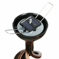 Pearlized Glass Solar Flame Stake Light Light Blue - Exhart -Cheap Garden Decor Store unnamed file 3649