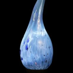 Pearlized Glass Solar Flame Stake Light Light Blue - Exhart -Cheap Garden Decor Store unnamed file 3650
