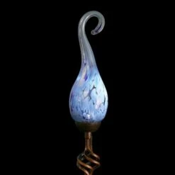 Pearlized Glass Solar Flame Stake Light Light Blue - Exhart -Cheap Garden Decor Store unnamed file 3653