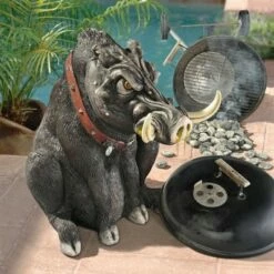 Design Toscano Bad Intentions Giant Warthog Garden Statue - Multicolored