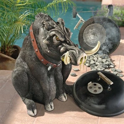 Design Toscano Bad Intentions Giant Warthog Garden Statue - Multicolored 3 Design Toscano Bad Intentions Giant Warthog Garden Statue - Multicolored