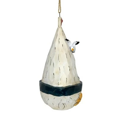 7.99" Resin Sail Boat Bird House Blue/White - Exhart 7 7.99" Resin Sail Boat Bird House Blue/White - Exhart - Image 5