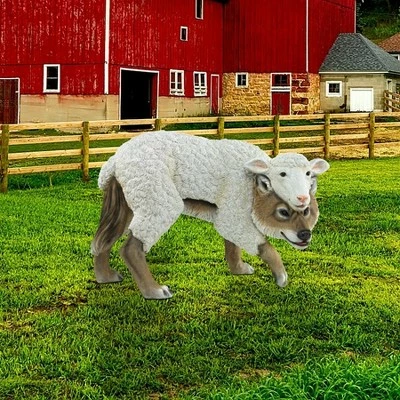 Design Toscano Wolf In Sheep's Clothing Garden Statue 3 Design Toscano Wolf In Sheep's Clothing Garden Statue