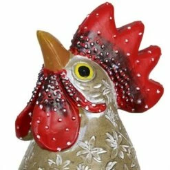 9.84" Resin Rooster Garden Statue White/Gold/Red - Exhart -Cheap Garden Decor Store unnamed file 3713