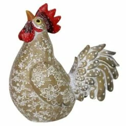 9.84" Resin Rooster Garden Statue White/Gold/Red - Exhart -Cheap Garden Decor Store unnamed file 3715