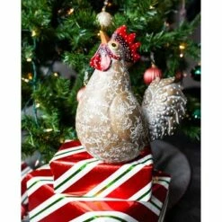 9.84" Resin Rooster Garden Statue White/Gold/Red - Exhart -Cheap Garden Decor Store unnamed file 3719