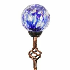 31" Resin Solar Pearlized Glass Honeycomb Finial Garden Stake Blue - Exhart -Cheap Garden Decor Store unnamed file 3735