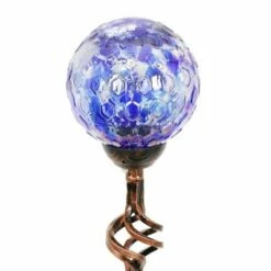 31" Resin Solar Pearlized Glass Honeycomb Finial Garden Stake Blue - Exhart -Cheap Garden Decor Store unnamed file 3736