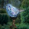 31" Pearlized Glass Solar Bird Garden Stake Teal - Exhart -Cheap Garden Decor Store unnamed file 3739