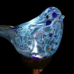 31" Pearlized Glass Solar Bird Garden Stake Teal - Exhart -Cheap Garden Decor Store unnamed file 3744