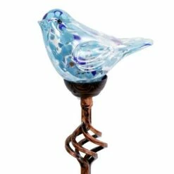 31" Pearlized Glass Solar Bird Garden Stake Teal - Exhart -Cheap Garden Decor Store unnamed file 3746