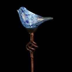 31" Pearlized Glass Solar Bird Garden Stake Teal - Exhart -Cheap Garden Decor Store unnamed file 3749