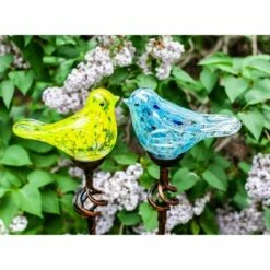31" Pearlized Glass Solar Bird Garden Stake Teal - Exhart -Cheap Garden Decor Store unnamed file 3751