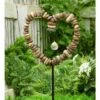 Wind & Weather Resin Rock Heart Decorative Garden Stake With Metal Post