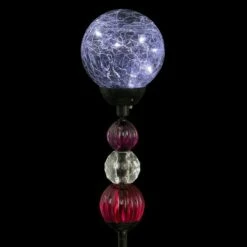 29.5" Solar Crackle Glass Ball and Bead Stake - Exhart 15 29.5" Solar Crackle Glass Ball and Bead Stake - Exhart -Cheap Garden Decor Store unnamed file 3829
