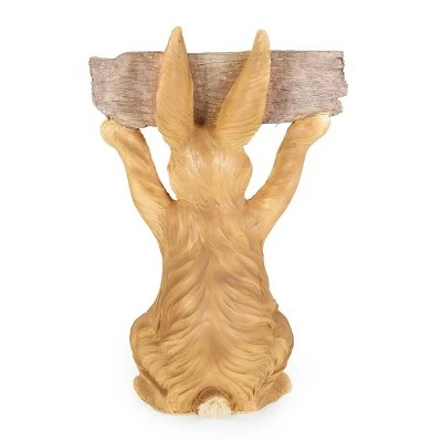 23.75" Concrete Corneu Outdoor Rabbit Garden Statue - White and Brown - Christopher Knight Home 8 23.75" Concrete Corneu Outdoor Rabbit Garden Statue - White and Brown - Christopher Knight Home - Image 6