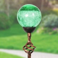 31" Metal Solar Crackle Glass Ball Stake - Exhart -Cheap Garden Decor Store unnamed file 3835