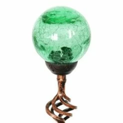 31" Metal Solar Crackle Glass Ball Stake - Exhart -Cheap Garden Decor Store unnamed file 3840