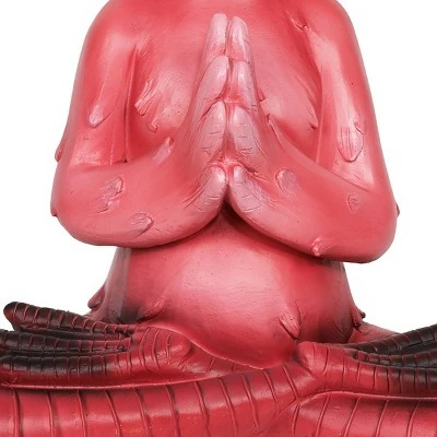 15.94" Resin Yoga Flamingo with Prayer Hands Statue Pink - Exhart 5 15.94" Resin Yoga Flamingo with Prayer Hands Statue Pink - Exhart - Image 3