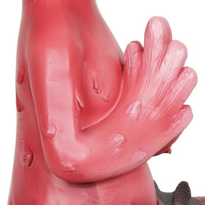 15.94" Resin Yoga Flamingo with Prayer Hands Statue Pink - Exhart 6 15.94" Resin Yoga Flamingo with Prayer Hands Statue Pink - Exhart - Image 4