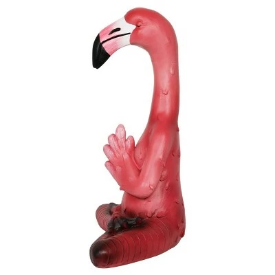 15.94" Resin Yoga Flamingo with Prayer Hands Statue Pink - Exhart 9 15.94" Resin Yoga Flamingo with Prayer Hands Statue Pink - Exhart - Image 7