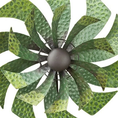 Alpine Corporation 72" Metal Windmill Garden Stake Green 5 Alpine Corporation 72" Metal Windmill Garden Stake Green - Image 3