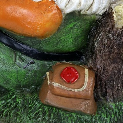 11.22" Resin Fishing Frank Gnome Statue - Exhart 5 11.22" Resin Fishing Frank Gnome Statue - Exhart - Image 4