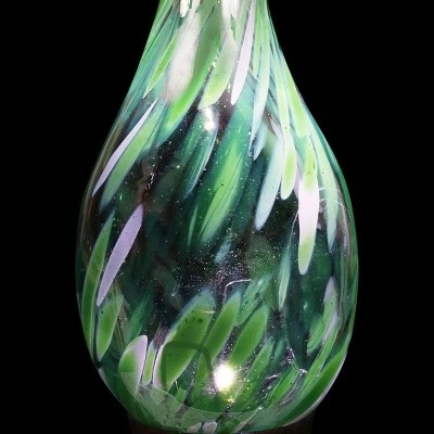 48" Pearlized Glass Solar Flame Stake Green - Exhart 9 48" Pearlized Glass Solar Flame Stake Green - Exhart - Image 8