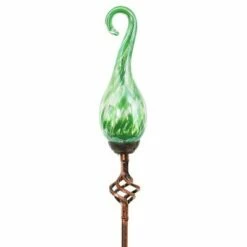 48" Pearlized Glass Solar Flame Stake Green - Exhart 20 48" Pearlized Glass Solar Flame Stake Green - Exhart -Cheap Garden Decor Store unnamed file 3917