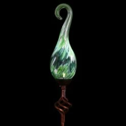 48" Pearlized Glass Solar Flame Stake Green - Exhart 22 48" Pearlized Glass Solar Flame Stake Green - Exhart -Cheap Garden Decor Store unnamed file 3919