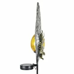 38" Resin Solar Teardrop Garden Stake With Amber Glass Silver - Exhart 18 38" Resin Solar Teardrop Garden Stake With Amber Glass Silver - Exhart -Cheap Garden Decor Store unnamed file 3955