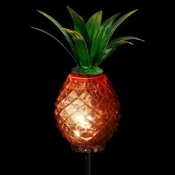 6.1" Metal Solar Pineapple Garden Stake Red - Exhart -Cheap Garden Decor Store unnamed file 3964