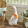 28" Concrete Doney Outdoor Goose Garden Statue - White and Orange - Christopher Knight Home 2 28" Concrete Doney Outdoor Goose Garden Statue - White and Orange - Christopher Knight Home -Cheap Garden Decor Store unnamed file 397