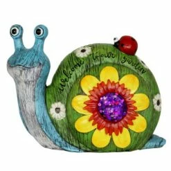 8.27" Resin Garden Snail Green/Blue/Yellow - Exhart -Cheap Garden Decor Store unnamed file 3983