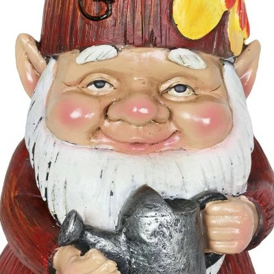 12.2" Resin Garden Gnome Red - Exhart 5 12.2" Resin Garden Gnome Red - Exhart - Image 3