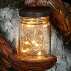 9.84" Glass and Resin Solar Garden Owl with LED Firefly Jar - Exhart -Cheap Garden Decor Store unnamed file 4061