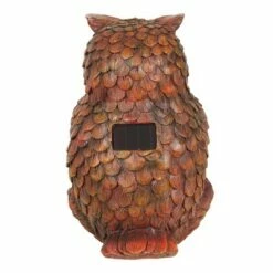 9.84" Glass and Resin Solar Garden Owl with LED Firefly Jar - Exhart -Cheap Garden Decor Store unnamed file 4063