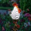 29.13" Metal and Glass Solar Pink Rooster Stake Pink - Exhart -Cheap Garden Decor Store unnamed file 4073