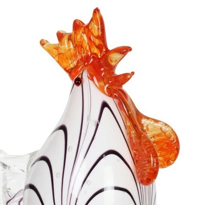 29.13" Metal and Glass Solar Pink Rooster Stake Pink - Exhart 6 29.13" Metal and Glass Solar Pink Rooster Stake Pink - Exhart - Image 4