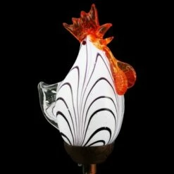 29.13" Metal and Glass Solar Pink Rooster Stake Pink - Exhart 22 29.13" Metal and Glass Solar Pink Rooster Stake Pink - Exhart -Cheap Garden Decor Store unnamed file 4080