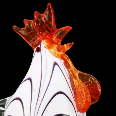 29.13" Metal and Glass Solar Pink Rooster Stake Pink - Exhart 11 29.13" Metal and Glass Solar Pink Rooster Stake Pink - Exhart - Image 9