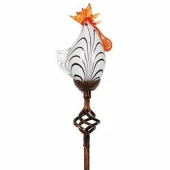 29.13" Metal and Glass Solar Pink Rooster Stake Pink - Exhart 25 29.13" Metal and Glass Solar Pink Rooster Stake Pink - Exhart -Cheap Garden Decor Store unnamed file 4083