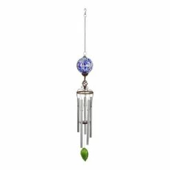 46.25" Solar Metal and Glass Ball Wind Chime Blue - Exhart -Cheap Garden Decor Store unnamed file 4092