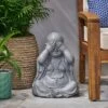 Harrod Outdoor See No Evil Monk Garden Statue - Stone Gray - Christopher Knight Home -Cheap Garden Decor Store unnamed file 410