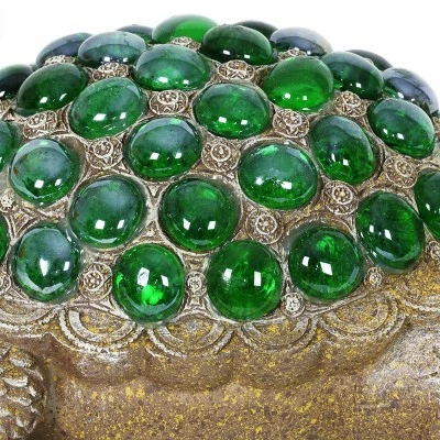 6.85" Glass Beaded Turtle Statue Green - Exhart 6 6.85" Glass Beaded Turtle Statue Green - Exhart - Image 5