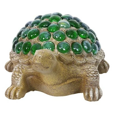 6.85" Glass Beaded Turtle Statue Green - Exhart 7 6.85" Glass Beaded Turtle Statue Green - Exhart - Image 6