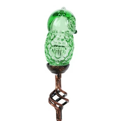 42" Solar Resin/Glass Owl Garden Stake Green - Exhart 9 42" Solar Resin/Glass Owl Garden Stake Green - Exhart - Image 8