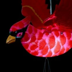 9.25" Plastic and Metal Solar Cardinal Fluttering Wings Wind Chime Red - Exhart -Cheap Garden Decor Store unnamed file 4138