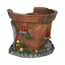 7.48" Resin Solar Fairy House Flower Pot - Exhart -Cheap Garden Decor Store unnamed file 4161